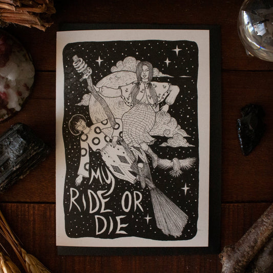 RIDE OR DIE GREETING CARD