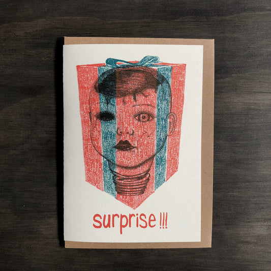 "SURPRISE!" CHRISTMAS GREETING CARD