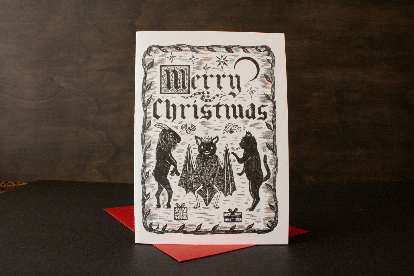 MERRY CHRISTMAS FAMILIARS GREETING CARD