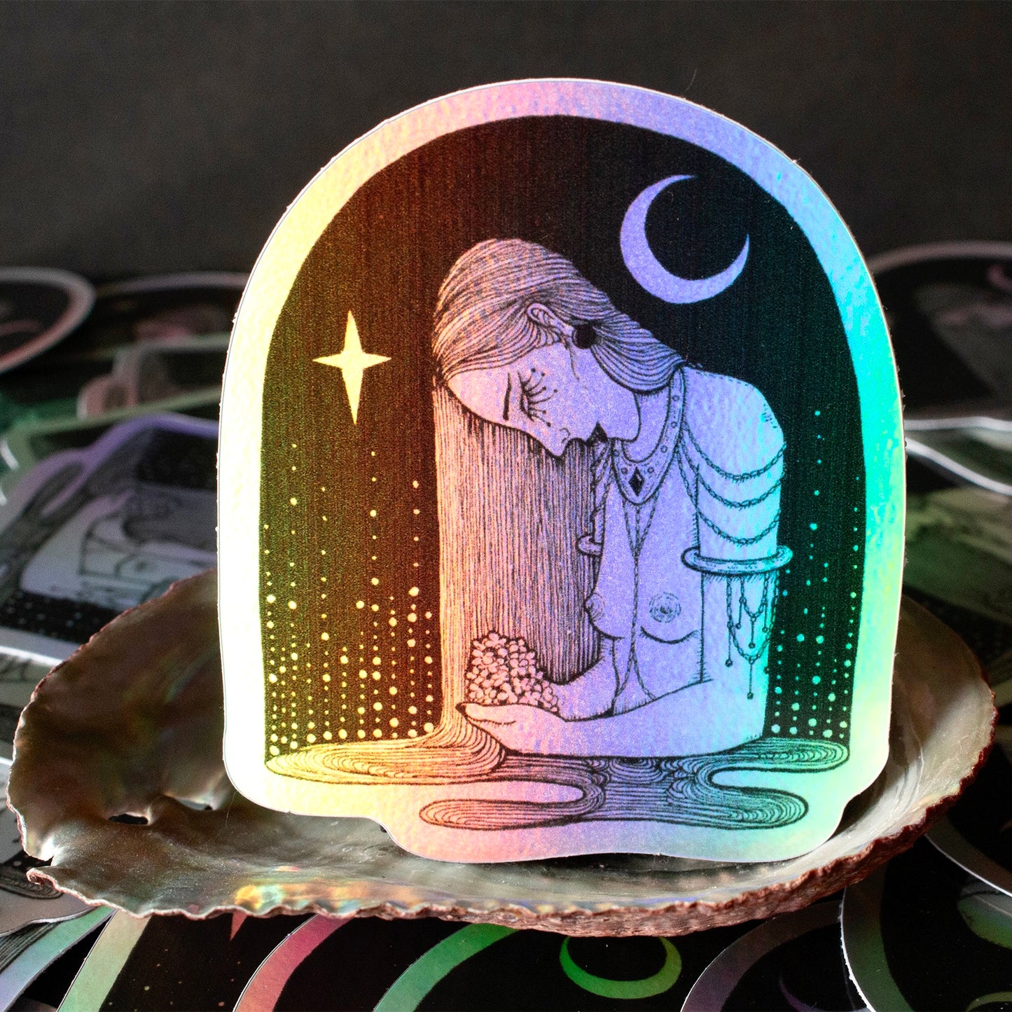 "MY LILACS" HOLOGRAPHIC STICKER