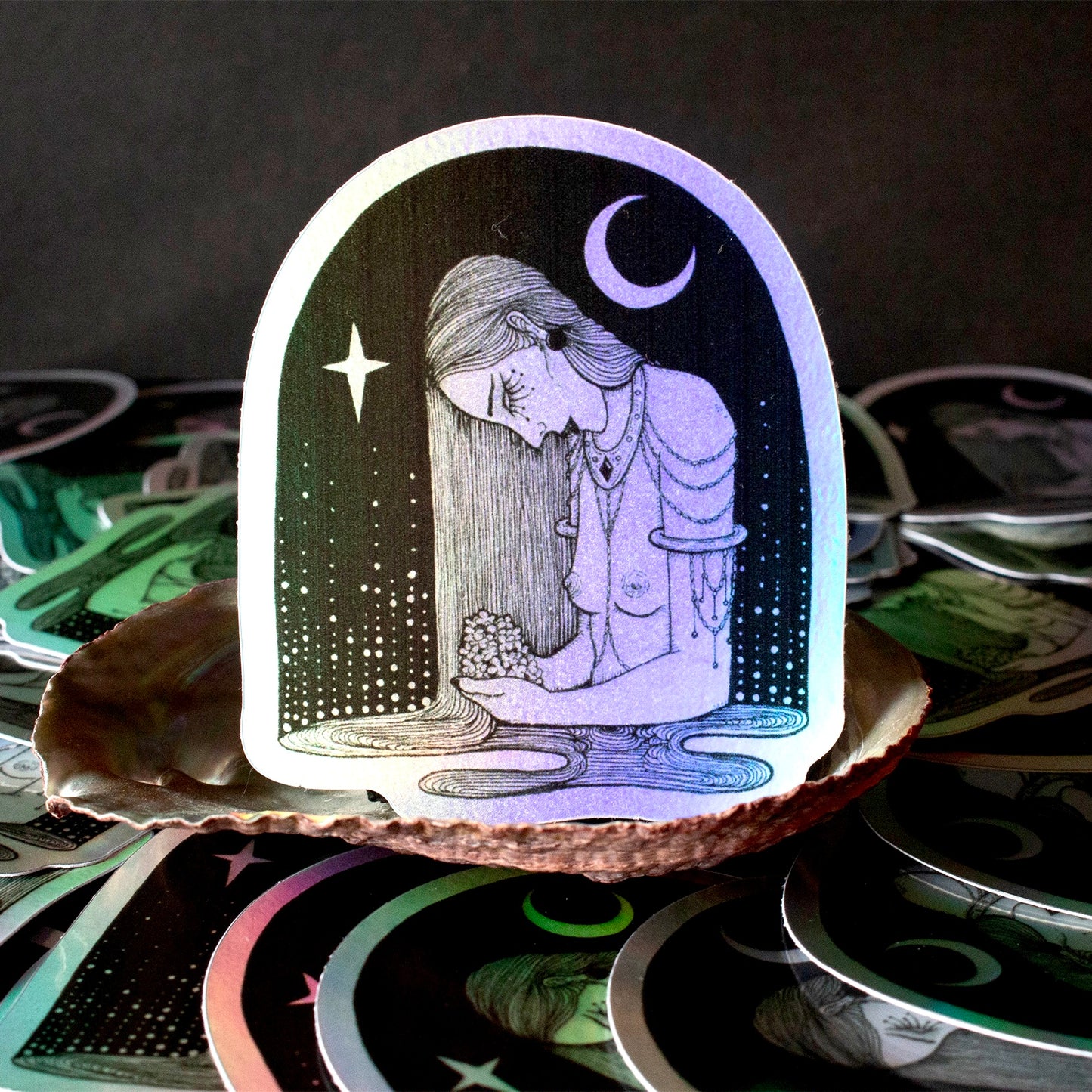 "MY LILACS" HOLOGRAPHIC STICKER