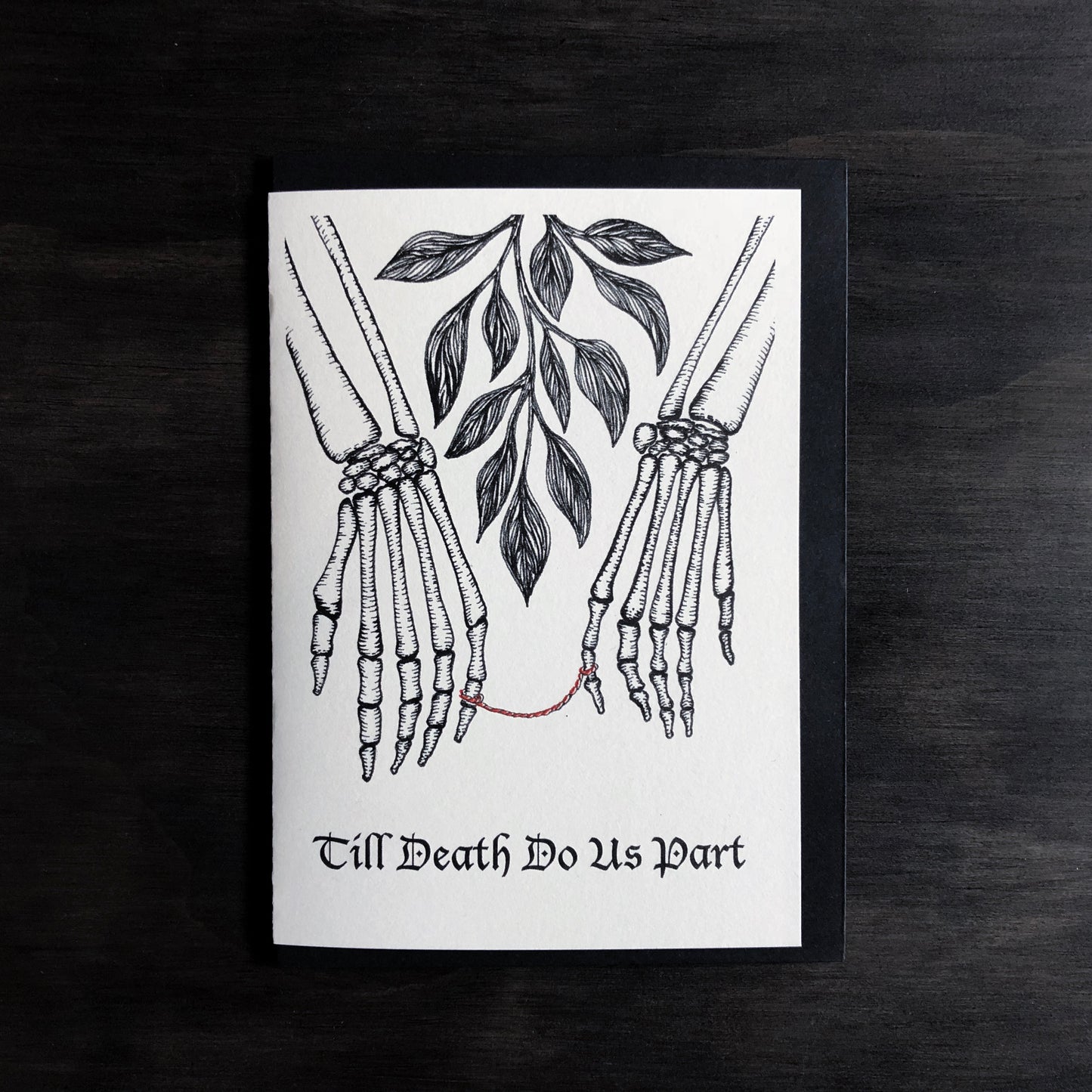 TILL DEATH DO US PART ENGAGEMENT GREETING CARD